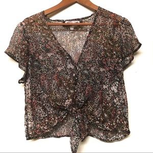 Oona & Maud Sheer Floral Top